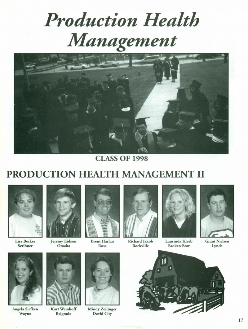 1998 Lisa Becker, Jeremy Eidson, Brent Harlan, Richard Jakob, Laurinda Kleeb, Grant Nielsen, Angela Siefken, Kurt Wemhoff, Mindy Zeilinger,