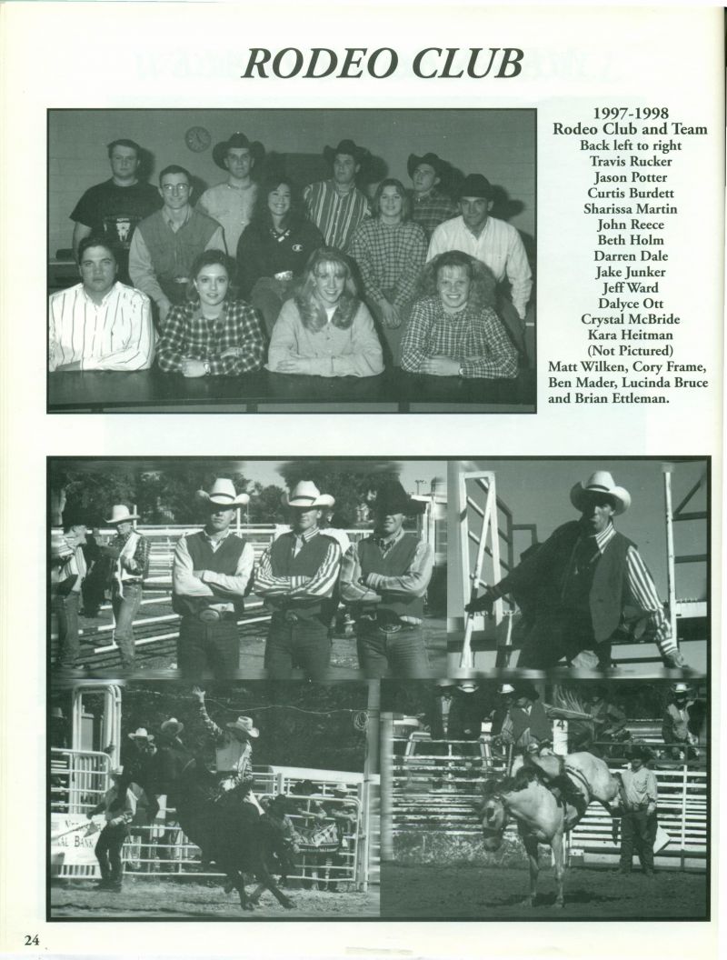 1998 Travis Rucker, Jason Potter, Curtis Burdett, Sharissa Martin, John Reece, Beth Holm, Darren Dale, Jake Junker, Jeff Ward, Dalyce Ott, Crystal McBride, Kara Heitman, Matt Wilken, Cory Frame, Ben Mader, Lucinda Bruce, Brian Ettleman,