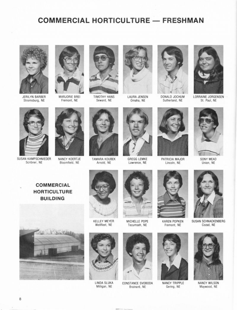 1979 Jerilyn Barber, Marjorie Brei, Timothy Hans, Laura Jensen, Donald Jochum, Lorraine Jorgensen, Susan Kampschnieder, Nancy Koertje, Tamara Koubek, Gregg Lemke, Patricia Major, Sony Mead, Kelley Meyer, Michelle Pope, Karen Popken, Susan Schnackenberg, Linda Sluka, Constance Svoboda, Nancy Tripple, Nancy Wilson, 