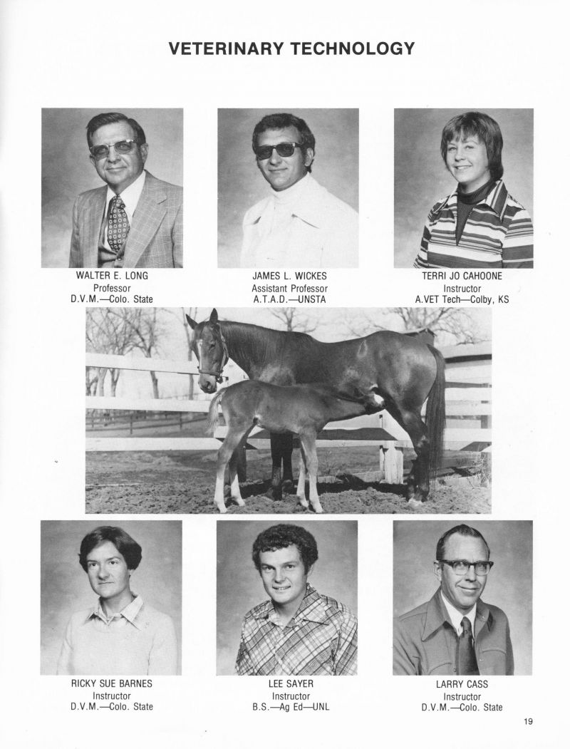 1979 Walter Long. James Wickes. Terri Jo Cahoone. Ricky Sue Barnes. Lee Sayer. Larry Cass.