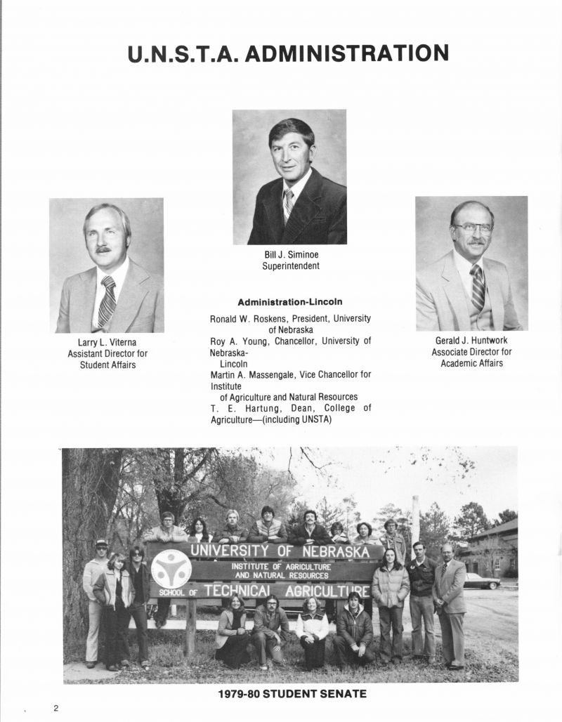 1980 Larry L Viterna. Bill J Siminoe. Gerald J Huntwork. Ronald W Roskens. Roy A Young. Martin A Massengale. T E Hartung.