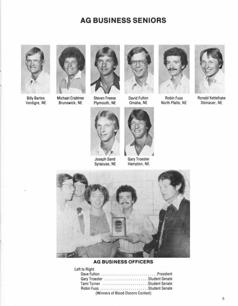 1980 Billy Bartos, Michael Crabtree, Steven Freese, David Fulton, Robin Fuss, Joseph Sand, Gary Troester, Ronald Kettelhake, Dave Fulton, Gary Troester, Tami Turner, Robin Fuss,