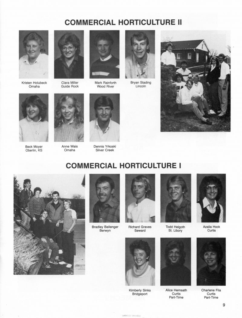 1987 Kristen Holubeck, Clara Miller, Mark Rainforth, Bryan Stading, Beck Moyer, Ann Wais, Dennis Yrkoski, Bradley Ballenger, Richard Graves, Todd Helgoth, Azalia Hock, Kimberly Sinks, Alice Hemsath, Charlene Fila,