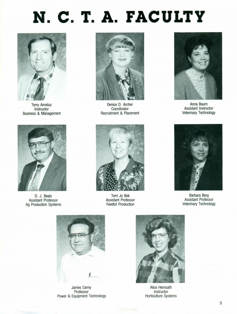 1993 Terry Amstuz. Denice Archer. Anna Baum. D J Beals. Terri Jo Bek. Terri Bek. Barbara Berg. James Cerny. Alice Hemsath.