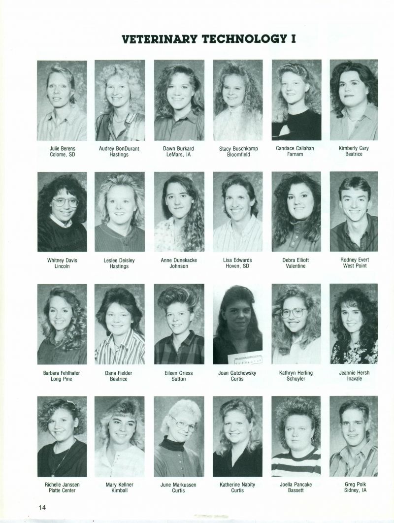 1993 Julie Berens, Audrey BonDurant, Dawn Burkard, Stacy Buschkamp, Candace Callahan, Kimberly Cary, Whitney Davis, Leslee Deisley, Anne Dunekacke, Lisa Edwards, Debra Elliott, Rodney Evert, Barbara Fehlhafer, Dana Fielder, Eileen Griess, Joan Gutchewsky, Kathryn Herling, Jeannie Hersh, Richelle Janssen, Mary Kellner, June Markussen, Katherine Nabity, Joella Pancake, Greg Polk,        
