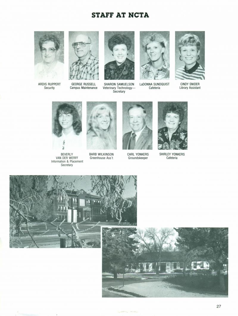 1993 Ardis Ruppert.  George Russell. Sharon Samuelson. LaDonna Sundquist. Cindy Snider.  Beverly Van Der Werff. Barb Wilkinson. Carl Younkers. Shirley Yonkers.