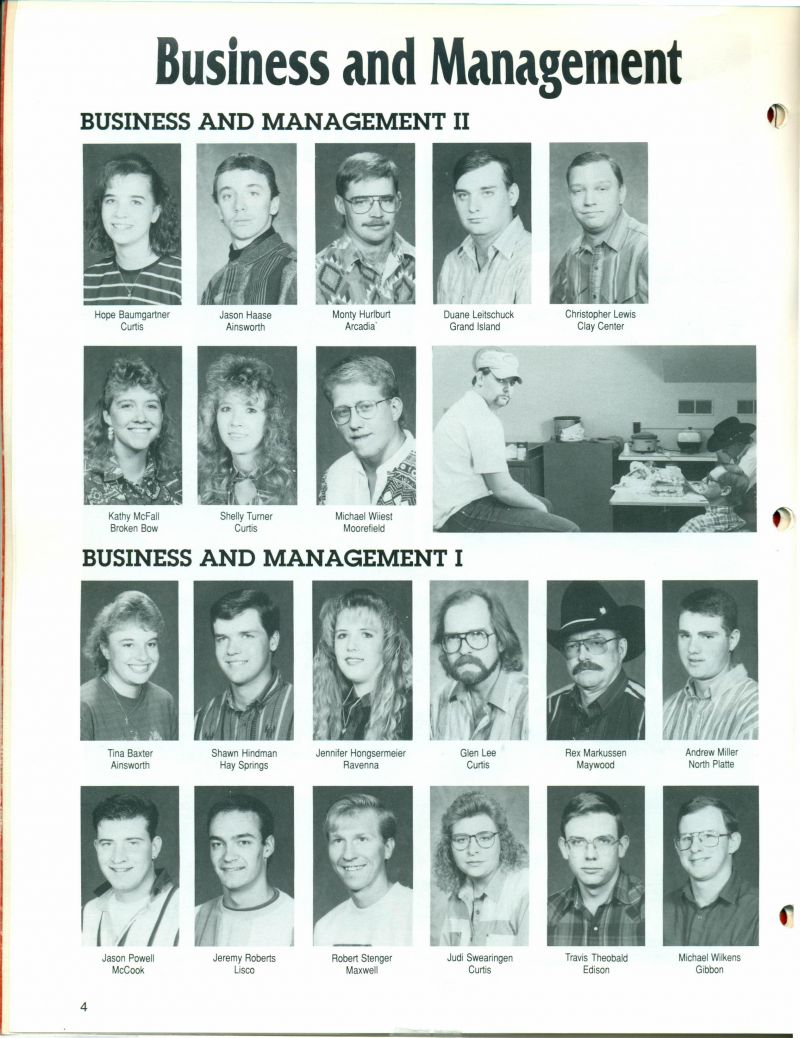 1994 Hope Baumgartner, Jason Haase, Monty Hurlburt, Duane Leitschuck, Christopher Lewis, Kathy McFall, Shelly Turner, Michael Wiiest, Tina Baxter, Shawn Hindman, Jennifer Hongsermeier, Glen Lee, Rex Markussen, Andrew Miller, Jason Powell, Jeremy Roberts, Robert Stenger, Judi Swearingen, Travis Theobald, Michael Wilkens,  