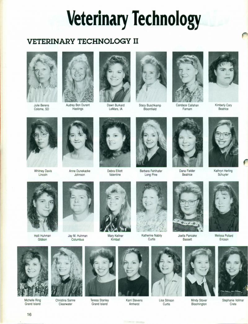 1994 Julie Berens, Audrey BonDurant, Dawn Burkard, Stacy Buschkamp, Candace Callahan, Kimberly Cary, Whitney Davis, Anne Dunekacke, Debra Elliott,  Barbara Fehlhafer, Dana Fielder, Kathryn Herling, Eileen Griess,  Kathryn Herling, Holli Huhman, Jay Huhman, Mary Kellner, Katherine Nabity, Joella Pancake, Melissa Pollard, Michelle Ring, Christina Sanne, Teresa Stanley, Karri Stevens, Lisa Stinson, Mindy Stover, Stephanie Vollmar,