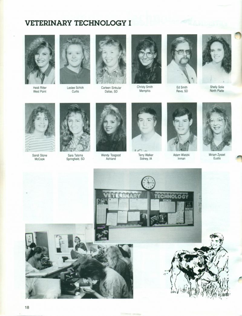 1994 Heidi Ritter, Leslee Schick, Carleen Sinkular, Christy Smith, Ed Smith, Shelly Solie, Sandi Stone, Sara Talsma, Wendy Toogood, Terry Walker, Adam Wietzki, Miriam Zysset,