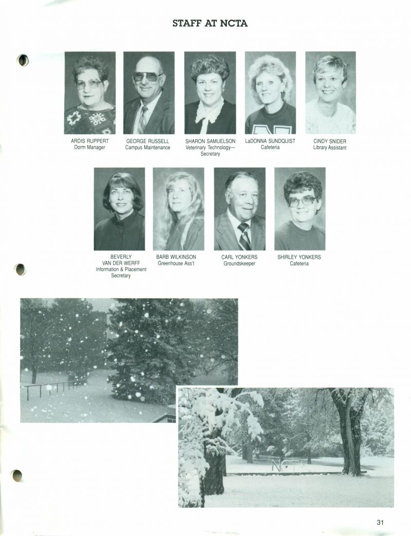1994 Ardis Ruppert. George Russell. Sharon Samuelson. LaDonna Sundquist. Cindy Snider. Beverly Van Der Werff. Barb Wilkinson. Carl Younkers. Shirley Yonkers.