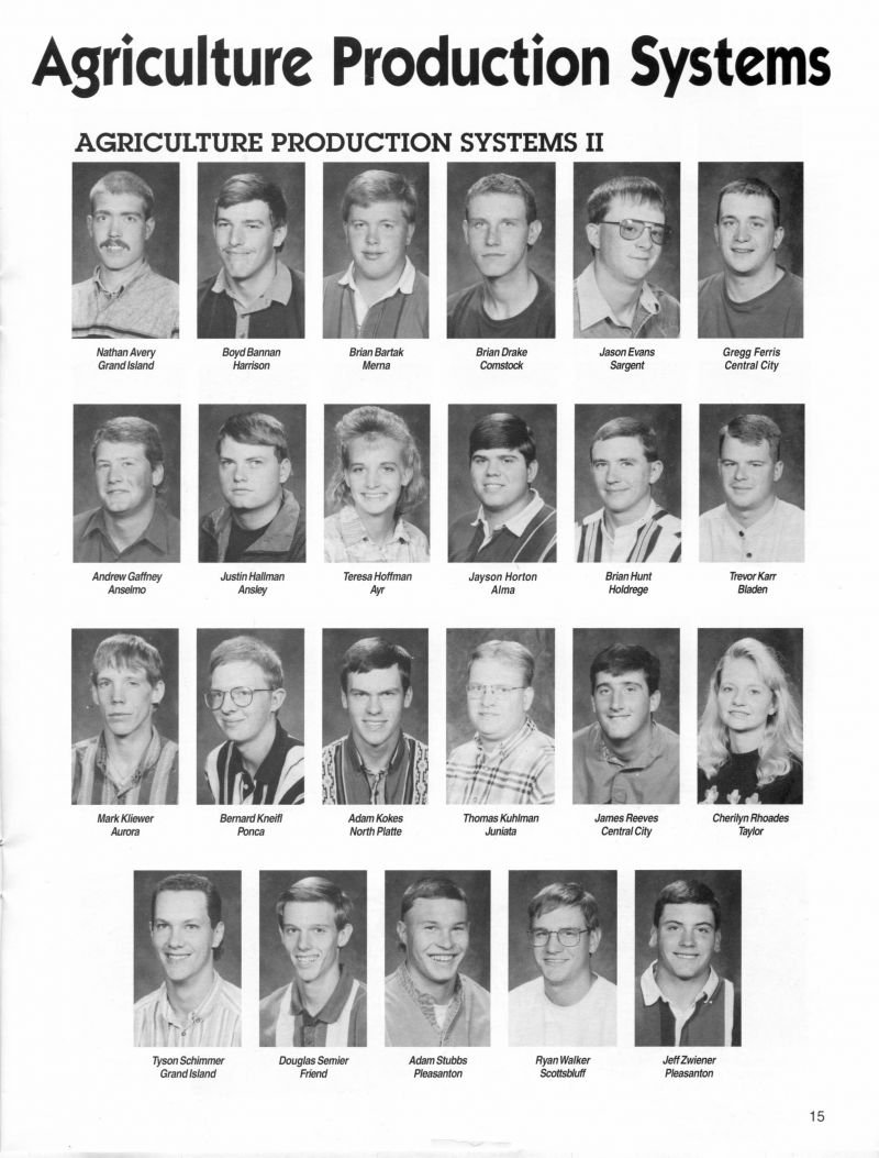 1996 Nathan Avery, Boyd Bannan, Brian Bartak, Brian Drake, Jason Evans, Gregg Ferris, Andrew Gaffney, Justin Hallman, Teresa Hoffman, Jayson Horton, Brian Hunt, Trevor Karr, Mark Kliewer, Bernard Kneifl, Adam Kokes, Thomas Kuhlman, James Reeves, Cherilyn Rhoades, Tyson Schimmer, Douglas Semier, Adam Stubbs, Ryan Walker, Jeff Zwiener,  