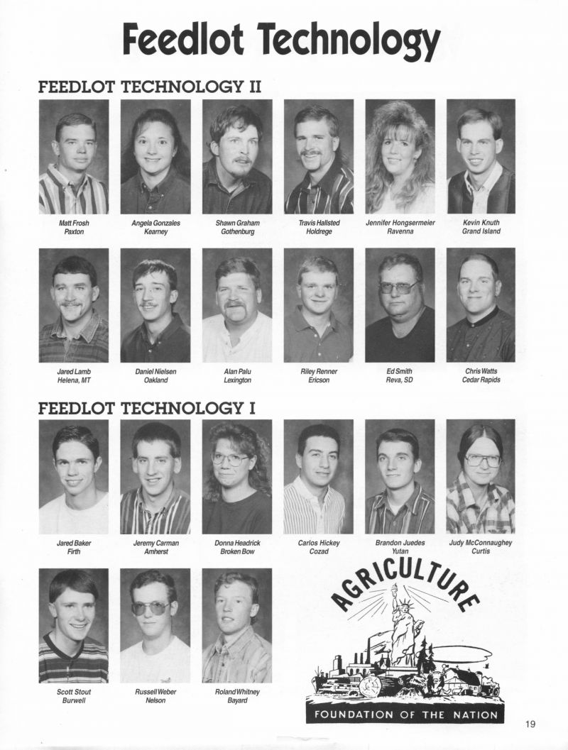 1996 Matt Frosh, Angela Gonzales, Shawn Graham, Travis Hallsted, Jennifer Hongsermeier, Kevin Knuth, Jared lamb, Daniel Nielsen, Alan Palu, Riley Renner, Ed Smith, Chris Watts, Jared Baker, Jeremy Carman, Donna Headrick, Carlos Hickey, Brandon Juedes, Judy McConnaughey, Scott Stout, Russell Weber, Roland Whitney,