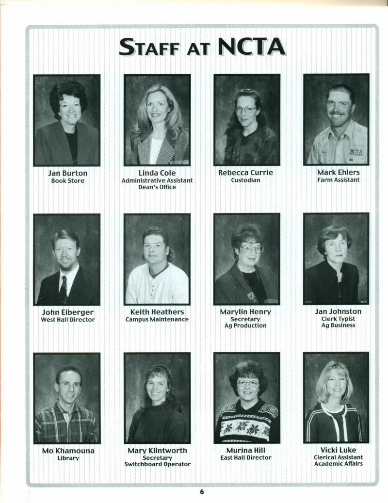 1999 Jan Burton. Linda Cole. Rebecca Currie. Mark Ehlers. John Eiberger. Keith Heathers. Marylin Henry. Jan Johnston. Mo Khamouna. Mary Klintworth. Murina Hill. Vicki Luke. 