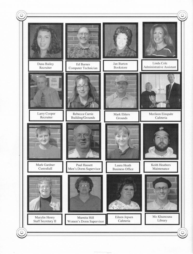 2004 Dana Bailey. Ed Barnes. Jan Burton. Linda Cole. Larry Cooper. Rebecca Currie. Mark Ehlers. Merileen Einspahr. Mark Gardner. Paul Hasset. Laura Heath. Keith Heathers. Marylin Henry. Murnita Hill. Eileen Jepsen. Mo Khamouna.