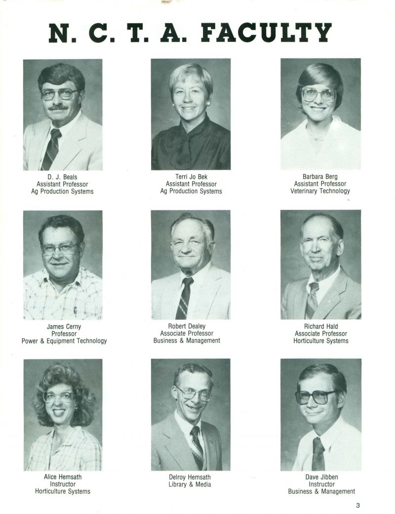 1990 D.J. Beals. Terri Jo Bek. Barbara Berg. James Cerny. Robert Dealey. Richard Hald. Alice Hemsath. Delroy Hemsath. Dave Jibben.