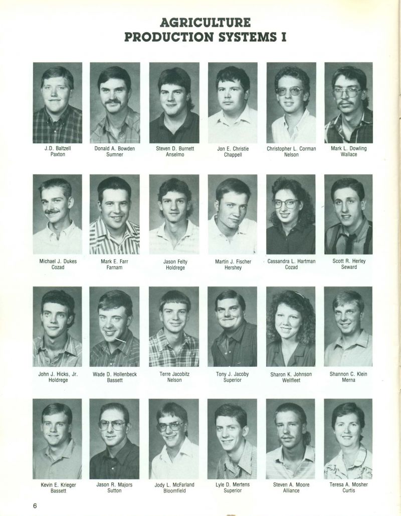 1990 J.D. Baltzell, Donald Bowden, Steven Burnett, Jon Christie, Christopher Corman, Mark Dowling, Micheal Dukes, Mark Farr, Jason Felty, Martin Fischer, Cassandra Hartman, Scott Herley, John Hicks, Wade Hollenbeck, Terre Jacobitz, Tony Jacoby, Sharon Johnson, Shannon Klein, Kevin Krieger, Jason Majors, McFarland, Lyle Mertens, Steven Moore, Teresa Mosher,