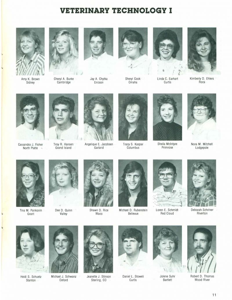 1990 Amy Brown, Cheryl Burke, Jay Chytka, Sheryl Cook, Linda Earhart, Kimberly Ehlers, Cassandra Fischer, Troy Hansen, Angelique Jacobsen, Tracey Kasper, Sheila McIntyre, Nora Mitchell, Tina Pankonin, Dee Quinn, Shawn Rice, Michael Rubenstein, Loren Schmidt, Deborah Schriner, Heidi Schuetz, Michael Schwanz, Jeanette Stinson, Daniel Stowell, Jolene Suhr, Robert Thomas,