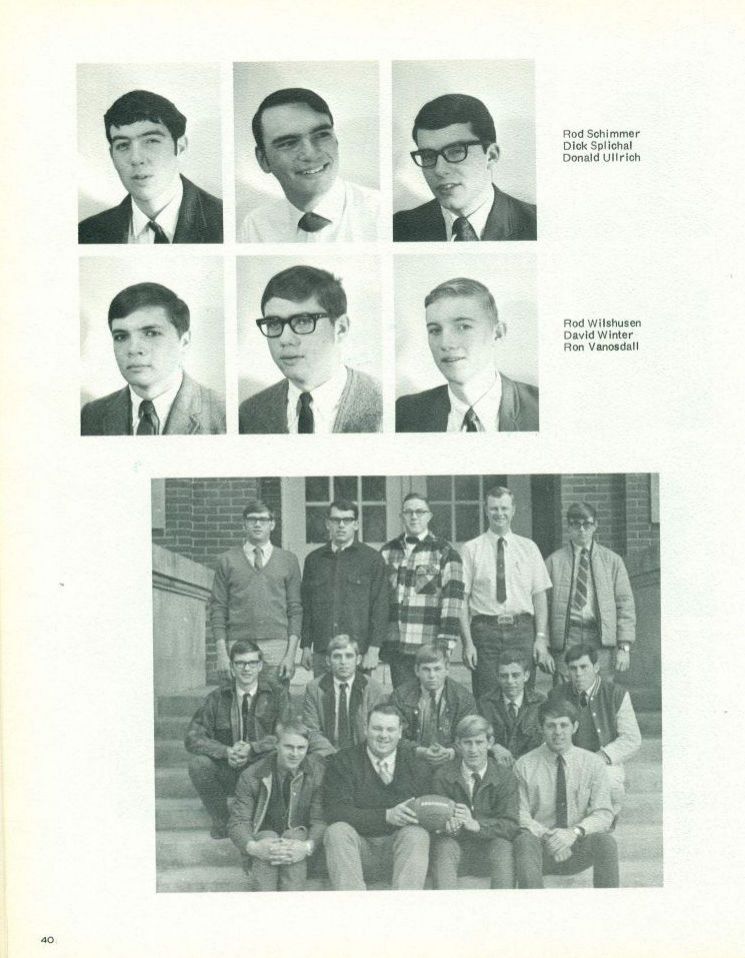 1970 Rod Schimmer, Dick Splichal, Donald Ullrich, Rod Wilshusen, David Winter, Ron Vanosdall,