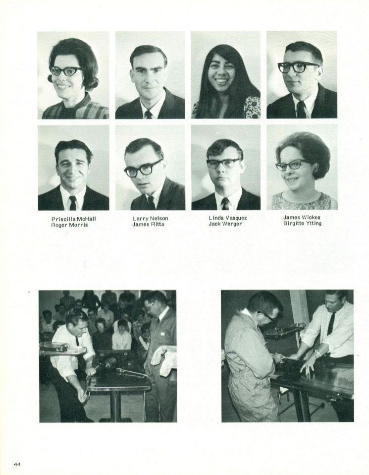 1970 Priscilla McHall, Roger Morris, Larry Nelson, James Ritta, Linda Vasquez, Jack Werger, Linda Vasquez, Jack Werger, James Wickes, Birgitte Ytting,