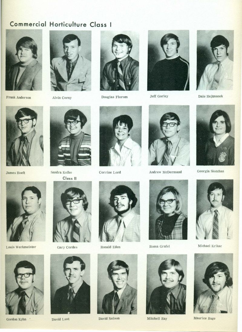 1971 Frank Anderson, Alvin Cerny, Douglas Florom, Jeff Gorley, Dale Hejtmanek, James Hoeft, Sandra Kolbo, Corrine Lord, Andrew McDermand, Georgia Skutchan, Louis Werkmeister, Gary Cordes, Ronald Eden, Roma Grafel, Michael Krikac, Gordon Kyhn, David Lust, David Nelson, Mitchell Ray, Maurice Ruge, 