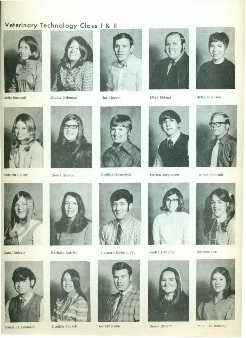 1971 Julie Bushnell, Elaine Coleman, Jim Einrem, Mark Eklund, Betty Erichsen, Roberta Geiser, Debra Hesson, Cynthia Holmstedt, Barton Jotgensen, Kevin Kamrath, Nanci Kinsely, Barbara Knisley, Leonard Kucera, Jr, Sandra Lafferty, Roxanne Lee, Randall Lienamann, Cynthia Persack, Gerald Radde, Debra Ravert,   Lea Rumery, 