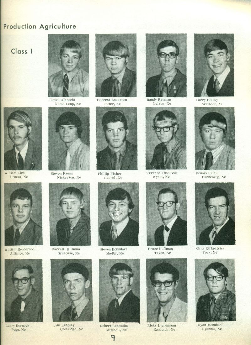 1972 Class I: 
James Albrecht, Forest Anderson, Randy Bauman, Larry Belsky, William Eich, Steven Fauss, Philip Fisher, Terence Foxhoven, Dennis Fries, William Henderson, Darrell Hillman, Steven Hohndorf, Bruce Huffman, Gary Kirkpatrick, Larry Kornock, Jim Leapley, Robert Lebruska, Ricky Lienemann, & Bryan Monahan.  