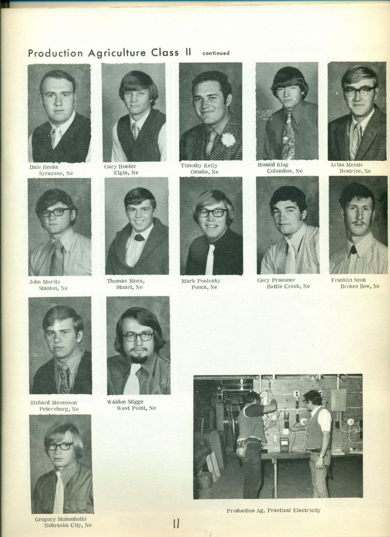 1972 Dale Henke, Gary Hoefer, Timothy Kelly, Ronald Klug, Arlan Meints, John Moritz, Thomas Moss, Mark Poulosky, Gary Praeuner, Franklin Scott, Richard Stevension, Waldon Stigge, & Gregory Stukenholtz.  