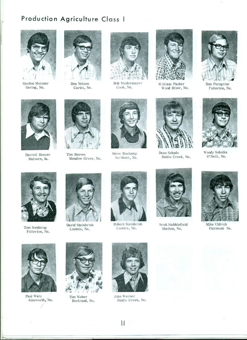 1975 Class I {Cont.}: Gordon Meisner, Don Nelson, Bob Niedermeyer, William Packer, Don Peregrine, Darrell Reeser, Tim Reeves, Steve Ruskamp, Dean Schade, Woody Sobotka, Tom Sonderup, David Steinbrink, Scott Stubblefield, Mike Uldrich, Paul Walz, Tim Weber, & John Werner.