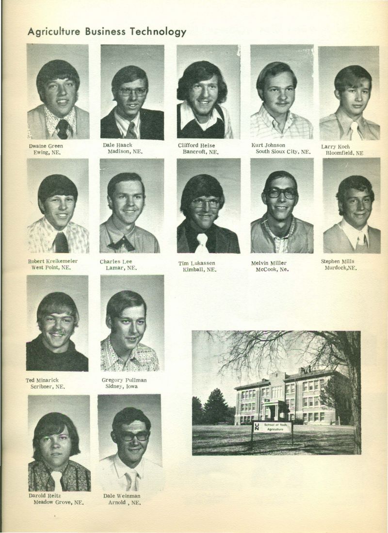 1973 Class II {cont.}: 
Dwaine Green, Dale Haack, Clifford Heise, Kurt Johnson, Larry Koch, Robert Kreikemeier, Charles Lee, Tim Lukassen, Melvin Miller, Stephen Mills, Ted Minarick, Gregory Pullman, Darold Reitz, & Dale Weinman.  