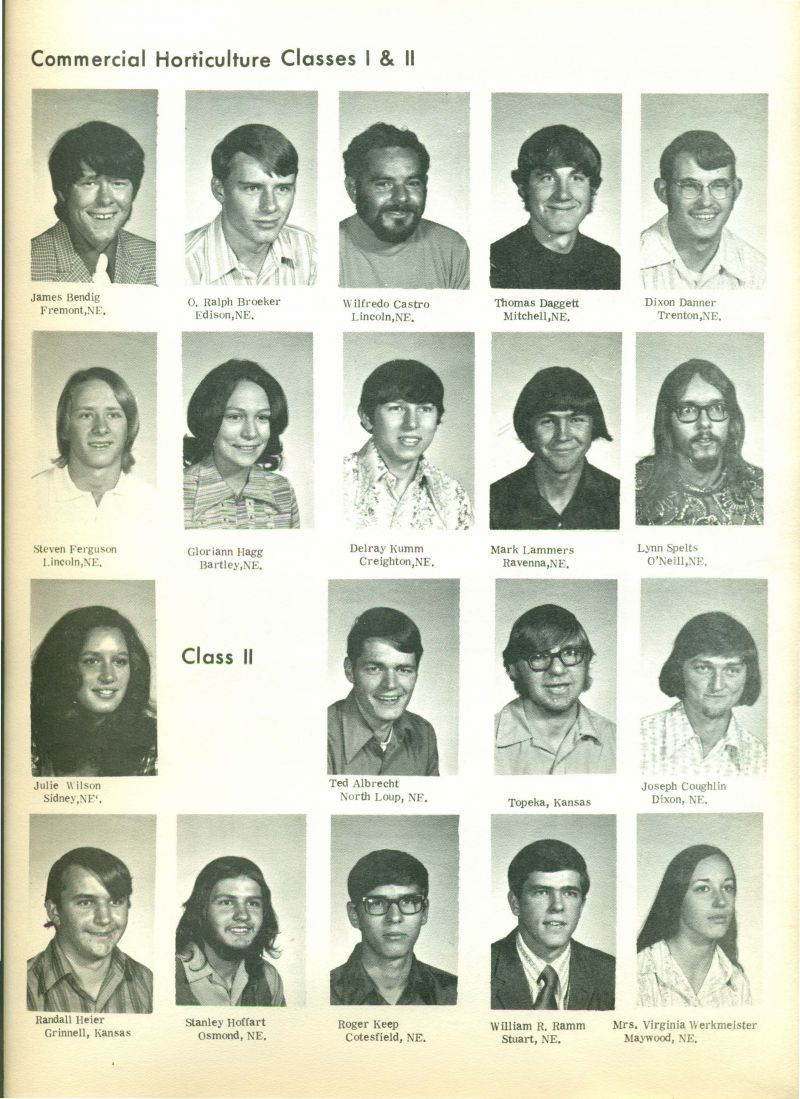 1973 Class I : James Bendig, O. Ralph Broeker, Wilfred Castro, Thomas Daggett, Dixon Danner, Steven Ferguson, Gloriann Hagg, Delray Kumm, Mark Lammers, Lynn Spelts, & Julie Wilson. 

Class II: Ted Albrecht, James Bundy, Joseph Coughlin, Randall Heier, Stanley Hoffart, Roger Keep, Robert Ramm, & Virginia Werkmeister.