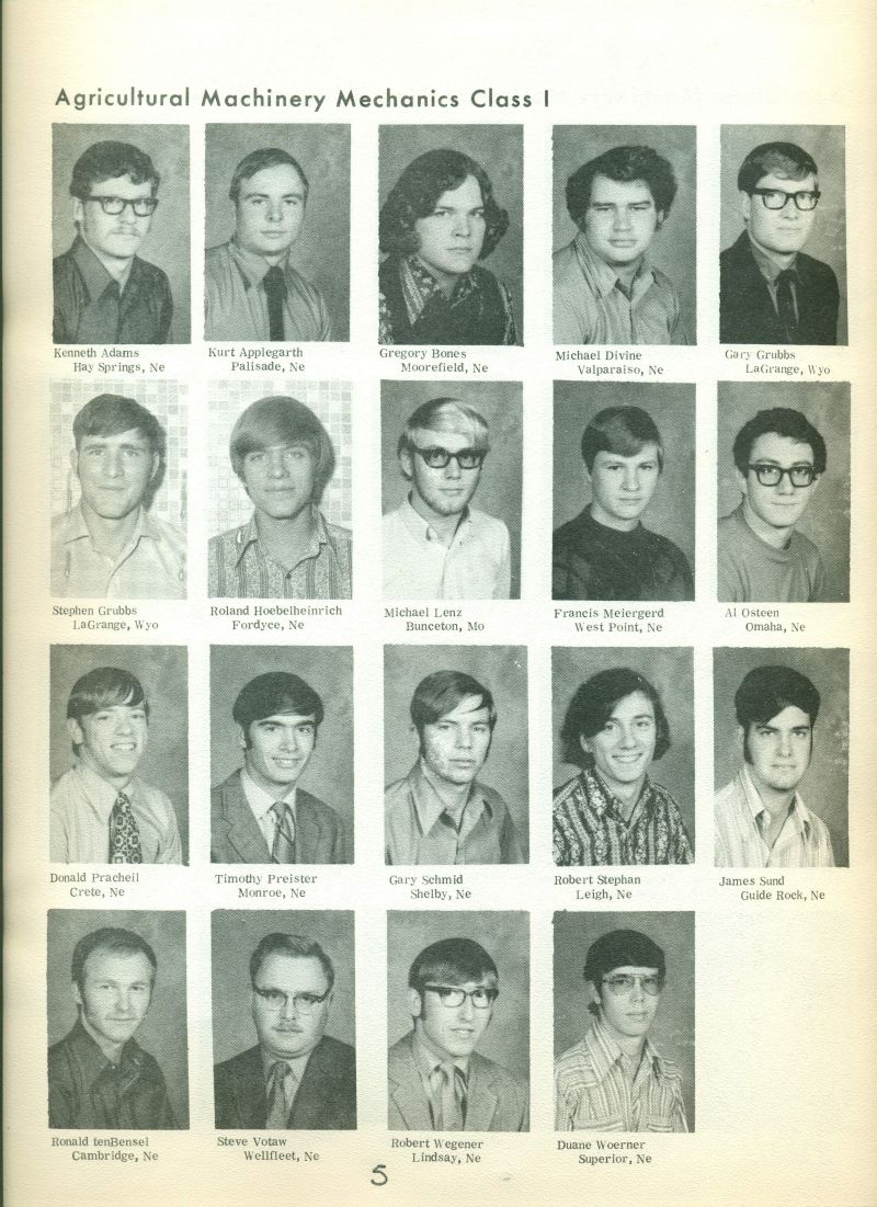 1972 Kenneth Adams, Kurt Applegarth, Gregory Bones, Michael Divine, Gary Grubbs, Stephen Grubbs, Ronald Hoebelheinrich, Michael Lenz, Francis Meiergerd, Al Osteen, Doanld Pracheil, Timothy Preister, Gary Schmid, Robert Stephan, James Sund, Ronald tenBensel, Steve Votaw, Robert Wegener, & Duane Woerner.