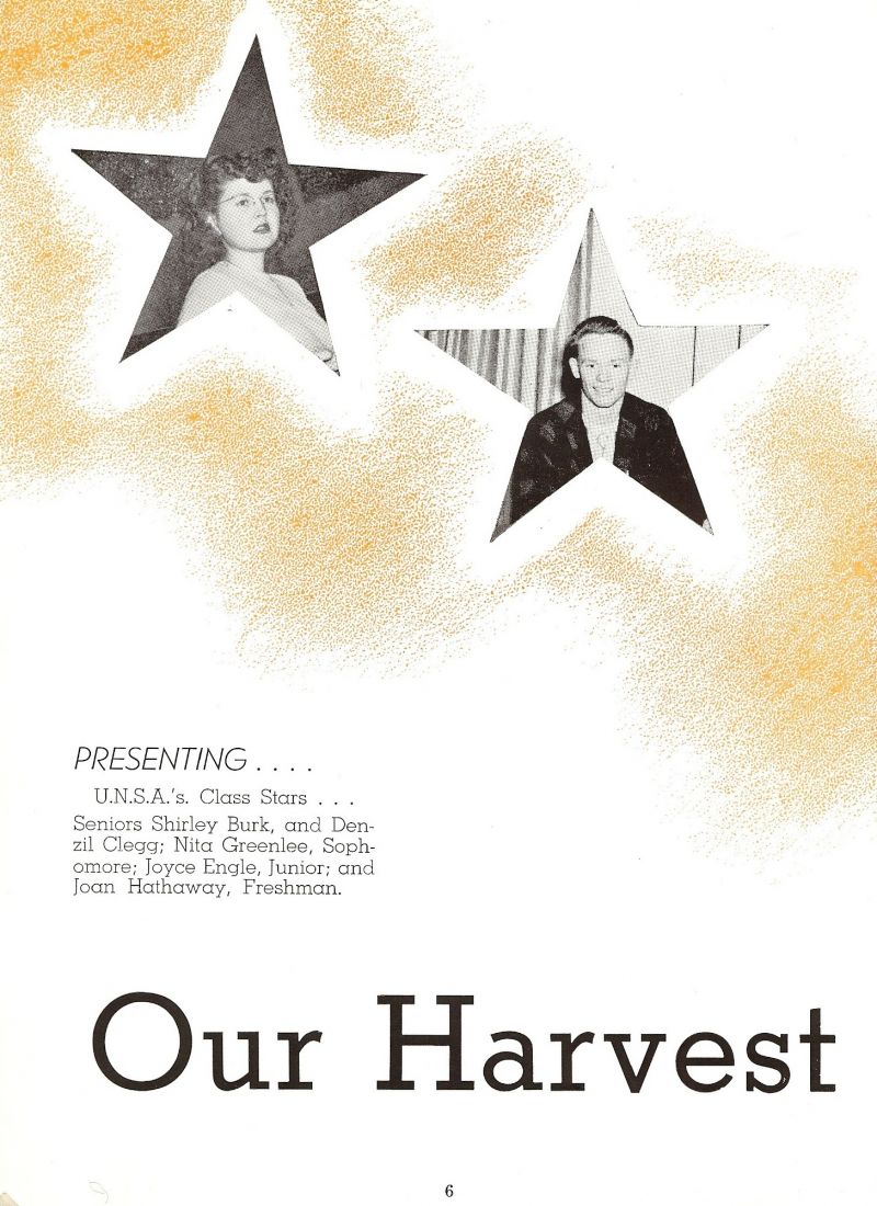 1950 SENIORS SHIRLEY BURK, AND DANZIL CLEGG,