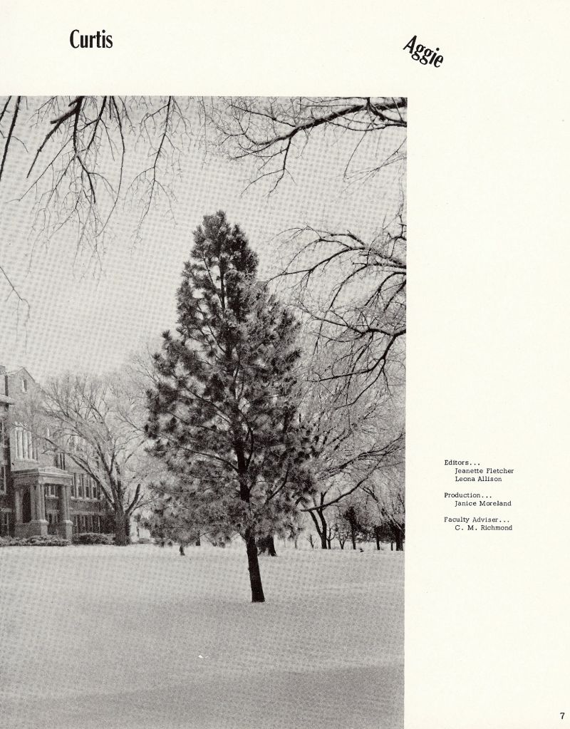 1956 Jeanette Fletcher, Leona Allison, Janice Moreland, Cecil Richmond. - Advisor.