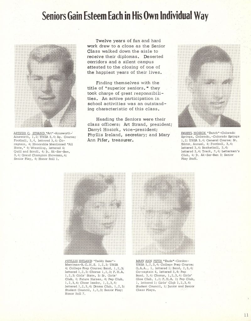 1957 Arthur Strand, Darryl Hosick, Phyllis Ireland, Marilyn Pifer,