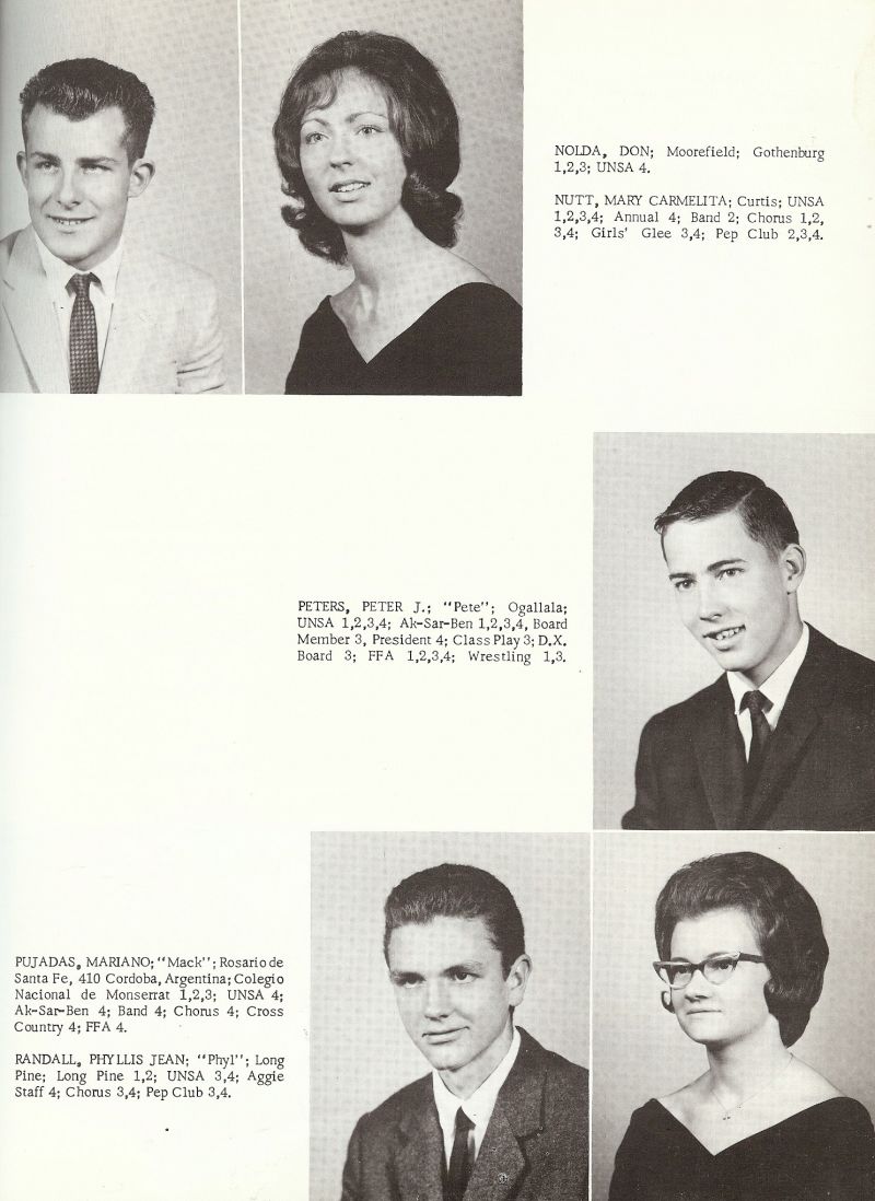 1965 Don Nolda, Mary Nutt, Peter Peters, Pete Peters, Mariano Pujadas, Phyllis Randall,