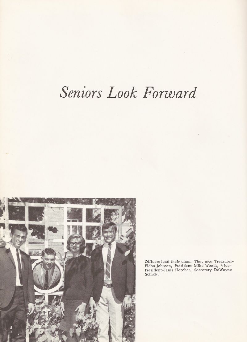 1967 Eldon Johnson, Mike Woods, Janis Fletcher, DeWayne Schick.