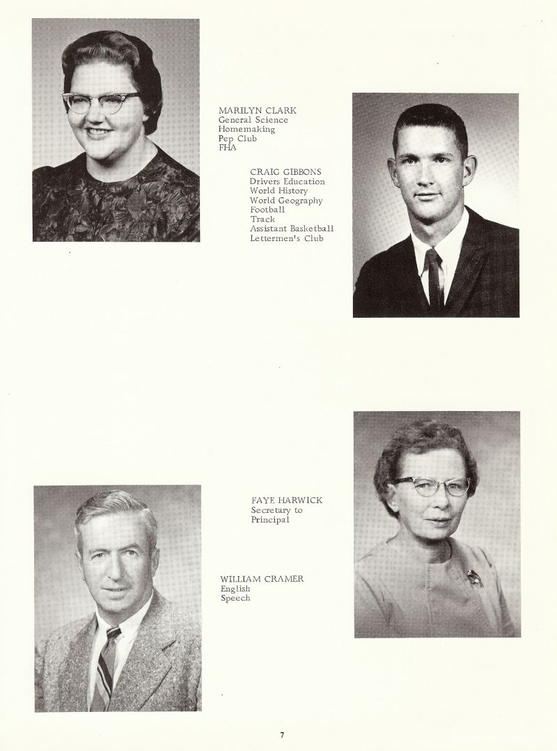 1968 Marilyn Clark. Craig Gibbons. Faye Harwick. William Cramer.