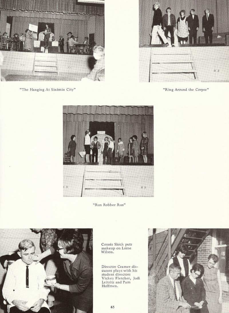 1968 Coniss Shick, Coniss Schick, Lorne Wilson, Cramer, Vickey Fletcher, Judi Leistritz, Pam Huffmen, Pam Huffman, 