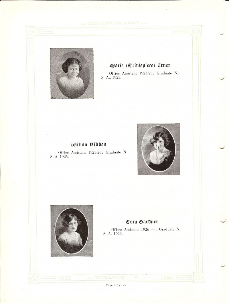Volume_II Marie Arner (Marie Triblepiece), Wilma Kibben, Cora Gardner, 