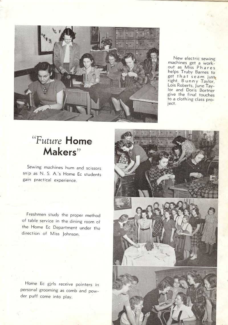 1938 Mrs. Phares. Truby Barnes, Bunny Taylor, Lois Roberts, June Taylor, Doris Bortner, Elvera Johnson.