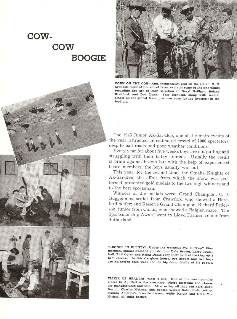 1946 Horace Crandall. H. C. Crandall. Daryl Halligan, Roland Bradford, Don Dunn, Eugene Zimmerman. Dale Brown, Larry Trumbull, Phil Oyler, Ralph Daniels, Dean Burton, Charles McLean, Benton Walker, Melvin McMichael, Herb McMichael,