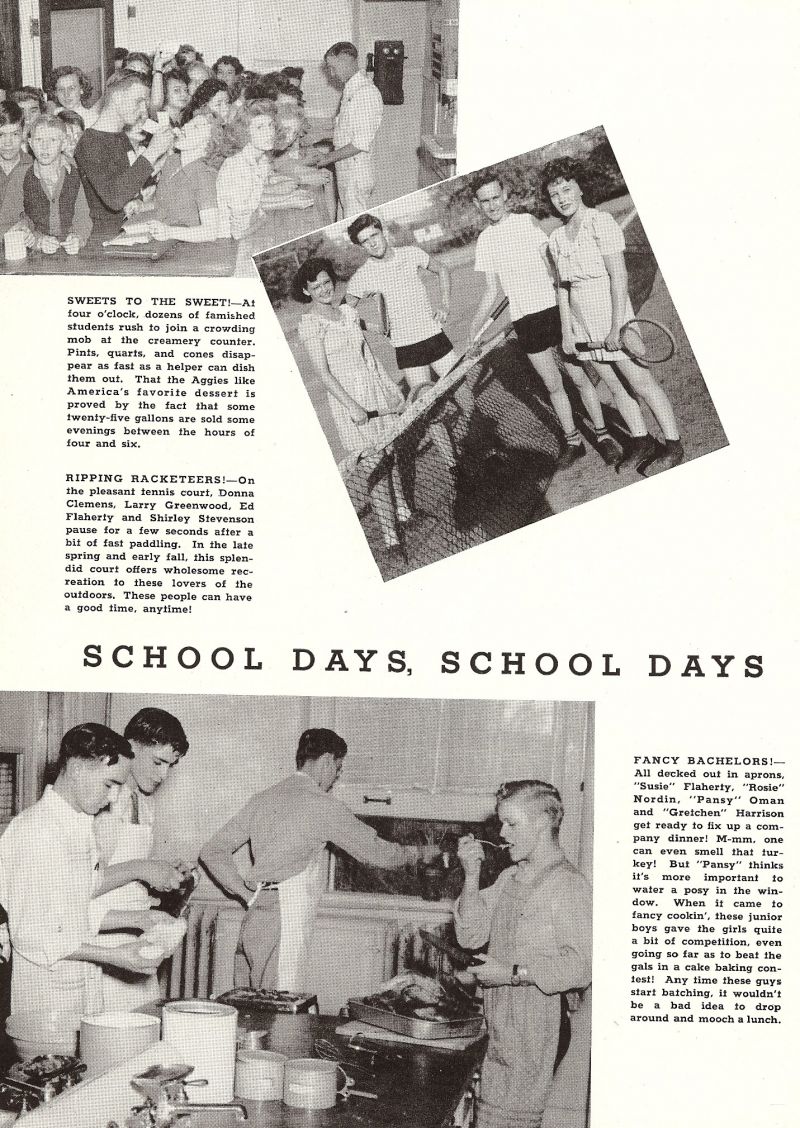 1946 Donna Clemens, Larry Greenwood, Ed Flaherty, Shirley Stevenson, Carl Nordin, Lloyd Oman, Francis Harrison,