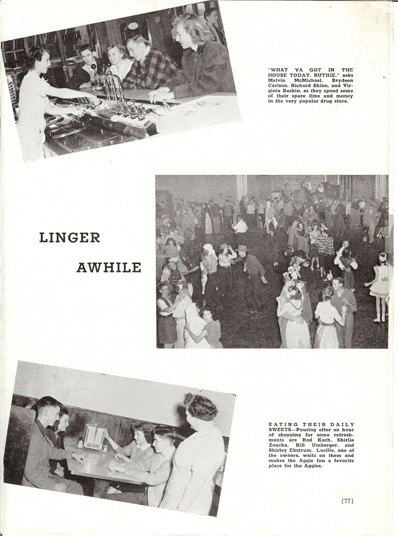 1947 Melvin McMichael, Brydeen Carlson, Richard Shinn, Virginia Baskin, Rod Koch, Shirlie Zoucha, Bill Umberger, Shirley Ekstrum,