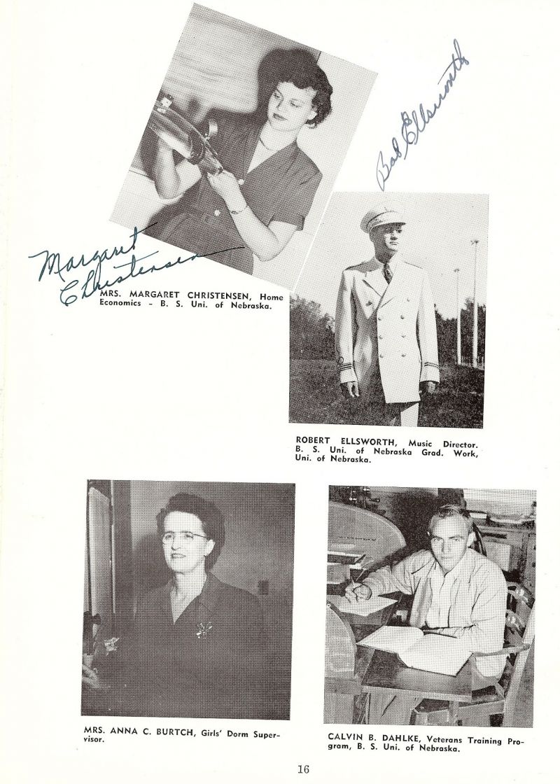 1950 Margaret Christensen. Robert Ellsworth. Calvin Dahlke. Anna Burtch. Mom Burtch.