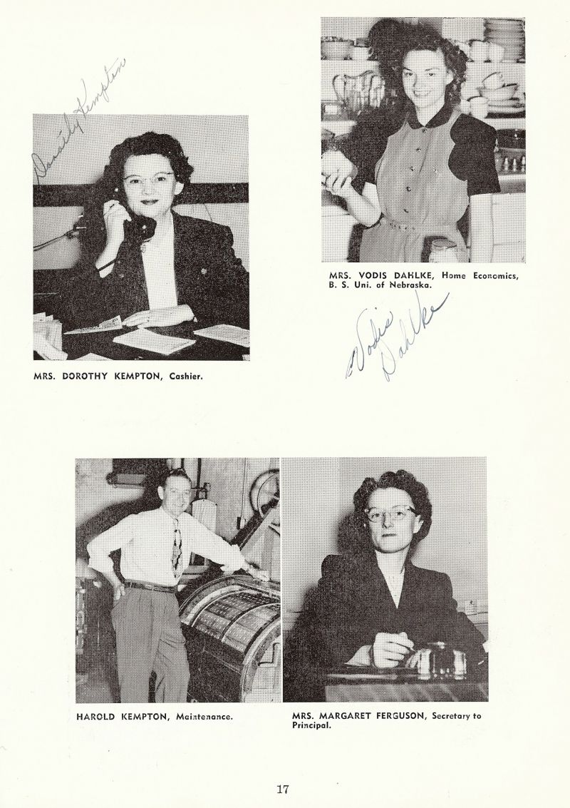 1950 Dorothy Kempton. Vodis Dahlke. Margaret Ferguson. Harold Kempton.