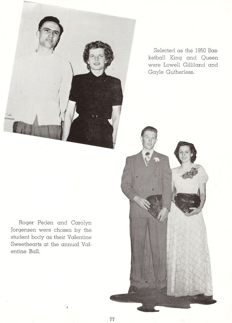 1950 Lowell Gilliland, Gayle Gutherless, Roger Peden, Carolyn Jorgensen, 