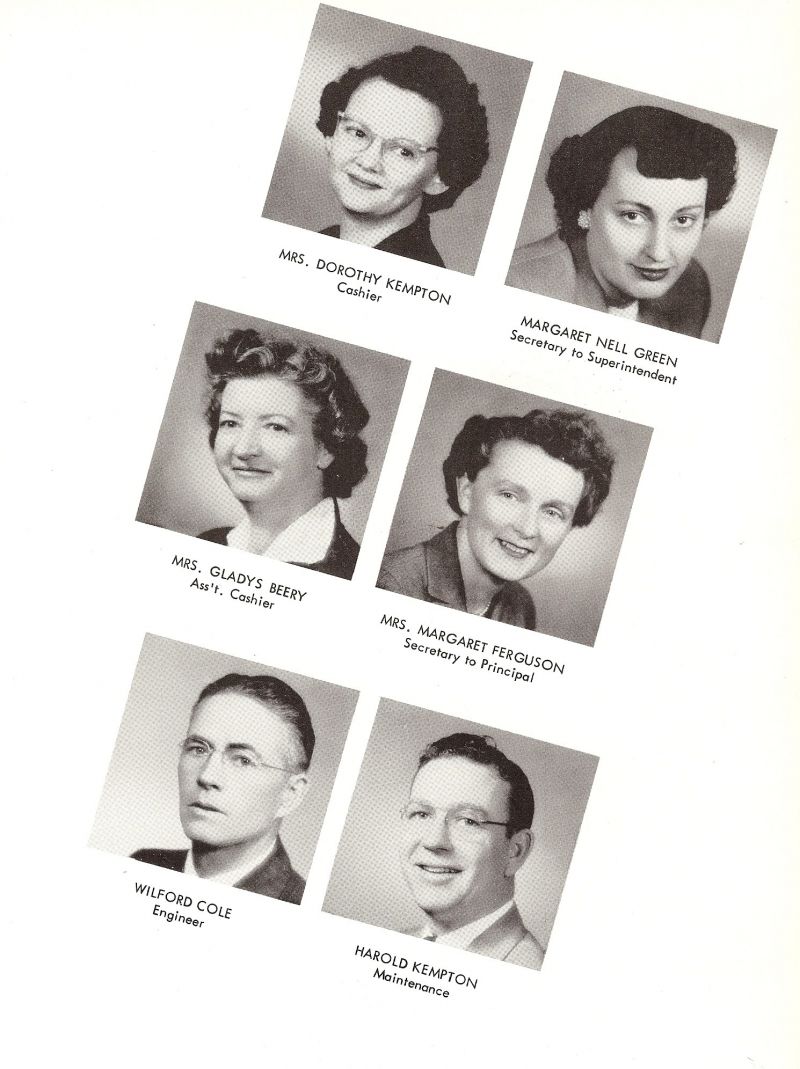 1952 Dorothy Kempton. Margaret Nell Green. MargaretNell Green. Margaret Ferguson. Gladys Beery. Wilford Cole. Harold Kempton. 