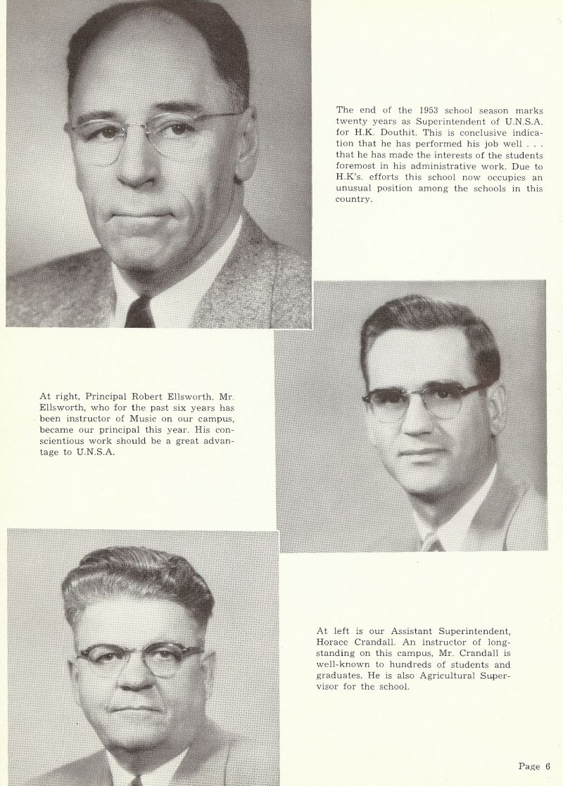 1953 H. K. Douthit. Robert Ellsworth. H. C. Crandall. Horace Crandall.