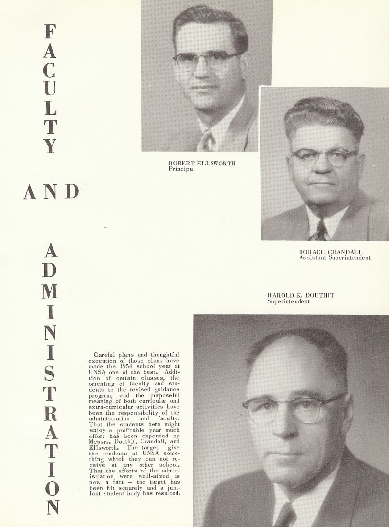 1954 Robert Ellsworth. Horace Crandall. H. C. Crandall. Harold Douthit. H. K. Douthit.