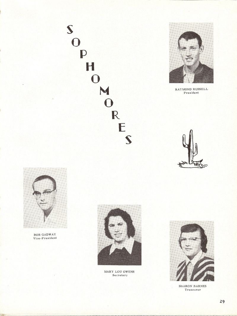 1955 Raymond Russell, Bob Gadway, Mary Lou Owens, Sharon Barnes, 